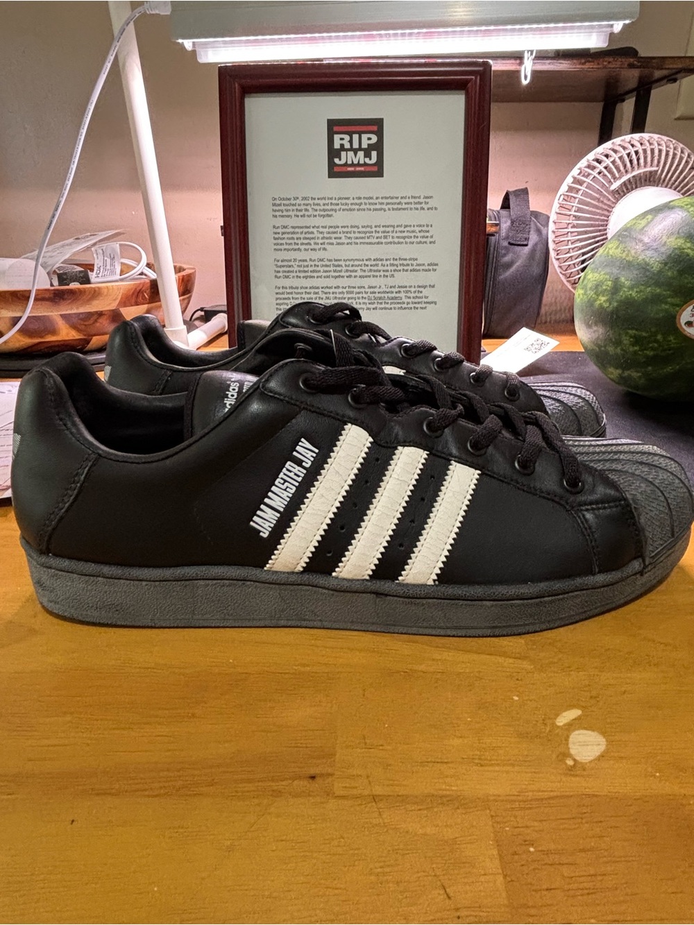 ADIDAS JMJ ULTRASTAR TRIBUTE SNEAKERS WITH PAPER WORK IN THE FRAME TO MATCH MENS